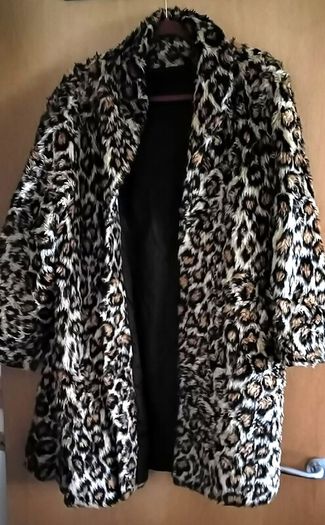Vintage Faux Ocelot Fur Coat