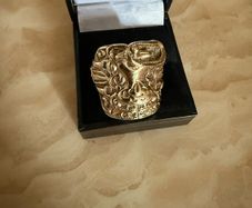 Heavy solid gold Saddle Ring