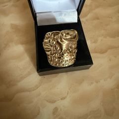 Heavy solid gold Saddle Ring