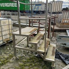 Stainless steel steps on wheels