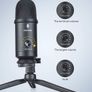 USB Microphone for Computer, RALENO Professional Studio Cardioid Condenser Mic Kit Compatible with Mac PC Laptop for Skype YouTube Teaching Gaming Recording. Image 3