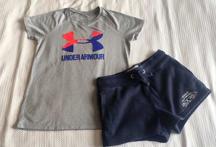 Girls top and shorts . Age 9-10