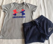Girls top and shorts . Age 9-10