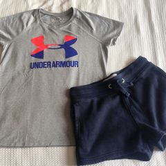 Girls top and shorts . Age 9-10