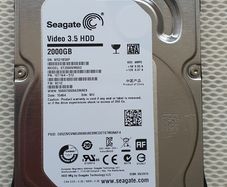 Original Seagate hard drive 2000GB 2TB capacity