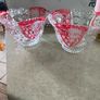 2 bonbon dish each is 25.00 euro Lead Crystal Ruby Flash Floral Dish Bowl Anna Hutte Asti Bleikristall Germany Image 3