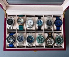 12 Watches with Wooden Display Box