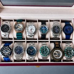 12 Watches with Wooden Display Box