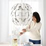 Pendant lamp, white/silver-colour, 52 cm Image 2