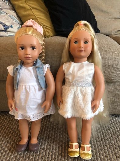 Huge Our Generation Doll Bundle, 2 Dolls, Bed, Salon Chair, Clothes & Accessories