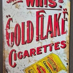 Vintage Style  Metal Sign. Wills gold flake advertisement.