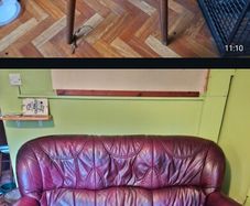 6 kitchen chairs and 3 seater couch