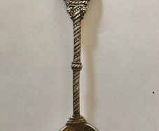 Antique Portuguese Silver Coin Souvenir Spoon