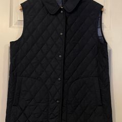 Marks & Spencer Navy Quilted Gilet - Women's Size 14 - Tartan Lining - New Without Tags