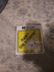 baby on board car sticker