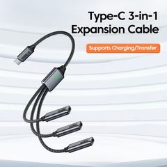 Usb/Type C 3-In-1 Expansion Cable, USB Splitter Charging Transfer Converter Cable, Universal OTG Adapter Cable for Iphone for Samsung