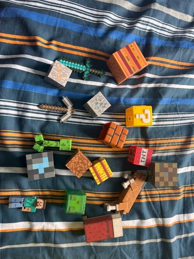 minecraft sword , figures and book