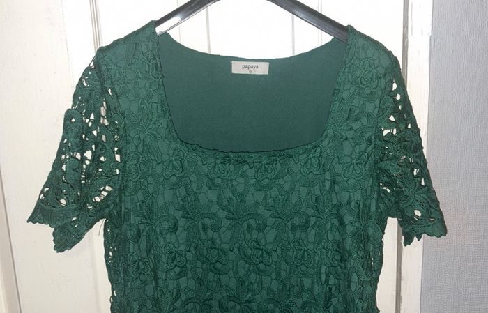 Papaya Green Lace Dress size 12