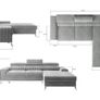 Luxury couch beautiful design corner sofa bed GRAYS Image 6