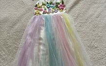 Floral Dress with head piece Age 3-4 years