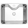 Wash Basin with Faucet Hole 48x37x13.5 cm Ceramic Silver Image 4
