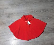 red fleece baby girl cape from next