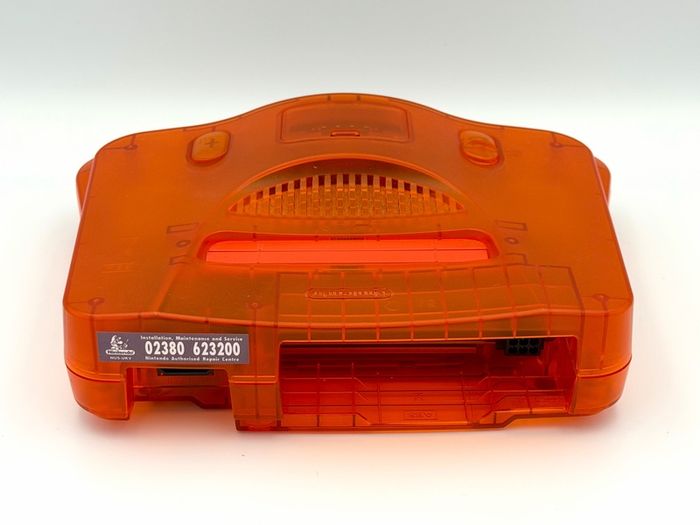 Nintendo N64 Funtastic Fire Orange Console - Mint Condition