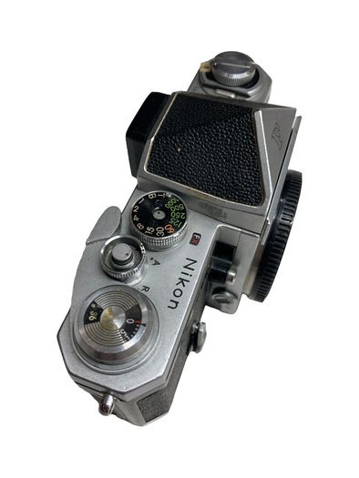 Vintage Nikon F Chrome Eye-Level SLR Film Camera Body - Clean, Tested Mechanics