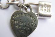 Return to Tiffany Heart Tag Bracelet in Sterling Silver with Heart Tag a Padlock length 7,5" - 33,22g