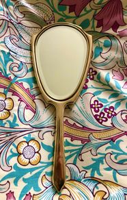 Brass hand mirror