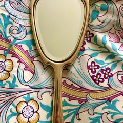 Brass hand mirror