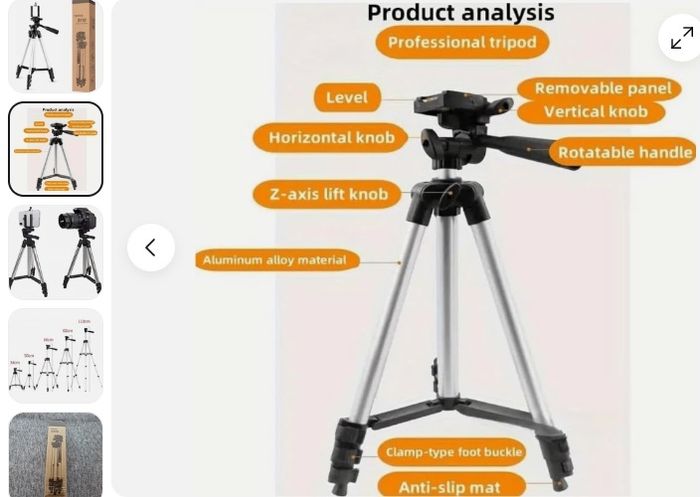 Oberon OR-3110 / Tripod 3110 Camera Tripod 102cm New 15euro