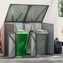Triple Metal Wheelie Bin Shelter Shed Storage NEW Image 8