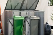 Double Metal Wheelie Bin Shelter Shed Storage