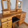 Dressing table with Tri Fold mirror and matching stool Image 2
