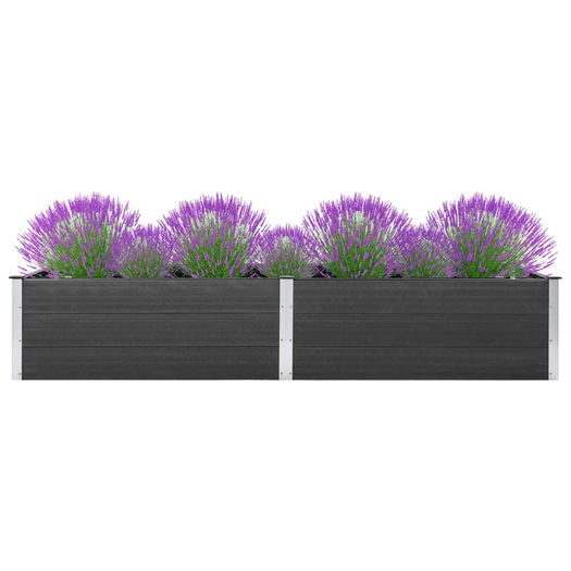 Garden Raised Bed 300x100x54 cm WPC Grey