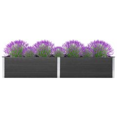 Garden Raised Bed 300x100x54 cm WPC Grey