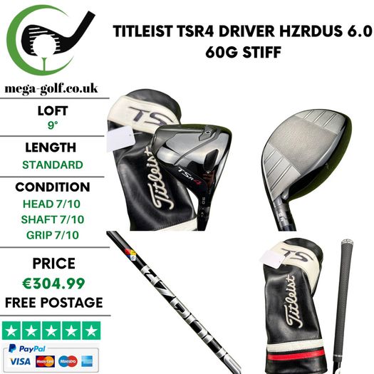 Titleist TSR4 Driver / 9 Degree / Hzrdus 6.0 60g Stiff