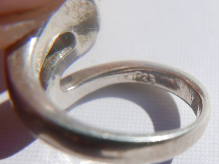Vintage Elegant Retro Sterling Silver 925 Ring Size L - 5,63g