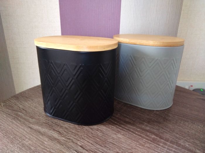 Set of x2 Kitchen Storage Tins