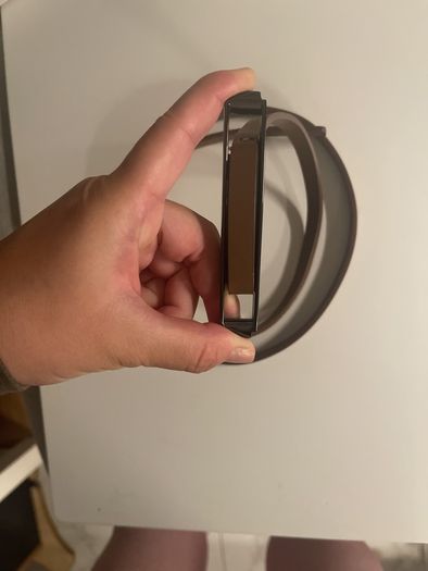 Faux leather waist belt