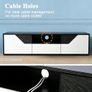 TV Lowboard Standing 120 cm, TV Cabinet with 2 Doors, TV Board for TVs up to 50 Inches, TV Cabinet with Drawer and Open Compartment for Living Room and Bedroom, Black and White Image 3