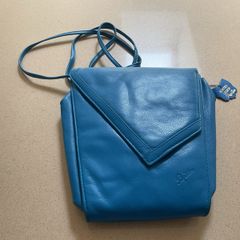 'Papillon' ladies' blue leather handbag.
