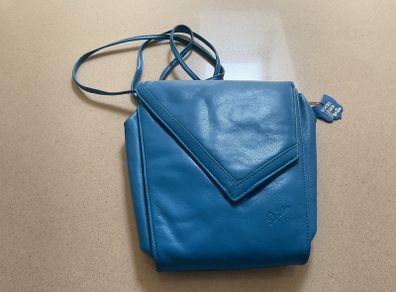 'Papillon' ladies' blue leather handbag.