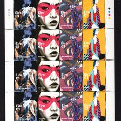 2017 Ireland Urban Street Art Commemorative Stamps Sheetlet Plate 1A1A1A1A Mint Never Hinged (MNH)