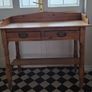 Antique pine dresser and antique pine washstand Image 2