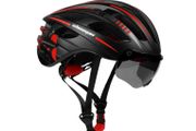 Shinmax M/L 57-62cm Bike Helmet Men Women with Detachable Magnetic Goggles and LED Rear Light,CPSC CPC Certificated Bicycle Helmet Adjustable Size Road Mountain Bike Helmet Lightweight Cycling Helmet