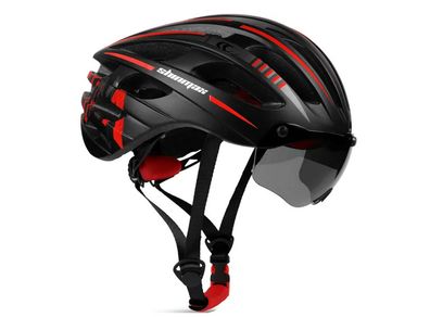 Shinmax M/L 57-62cm Bike Helmet Men Women with Detachable Magnetic Goggles and LED Rear Light,CPSC CPC Certificated Bicycle Helmet Adjustable Size Road Mountain Bike Helmet Lightweight Cycling Helmet
