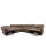 Taupe Large Reclining Cornor Sofa - 5 Piece with Drinks Holder & Storage Image 5