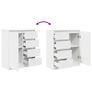 Sideboard with Drawers White 71x35x84 cm Image 7